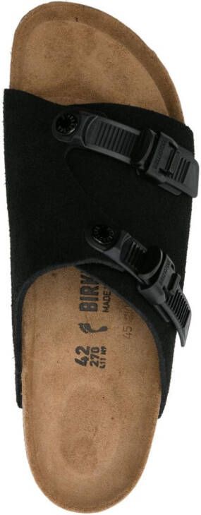 Birkenstock Zürich Tech suède slippers Zwart