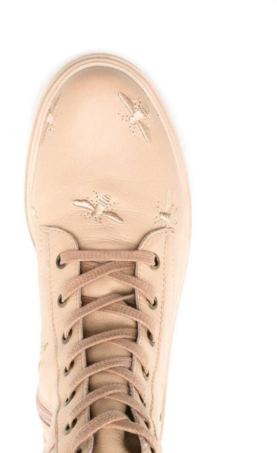 Blue Bird Shoes Leren laarzen Beige