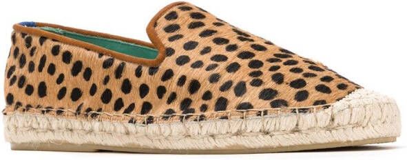 Blue Bird Shoes Espadrilles met dierenprint Beige