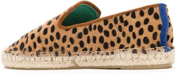 Blue Bird Shoes Espadrilles met dierenprint Beige