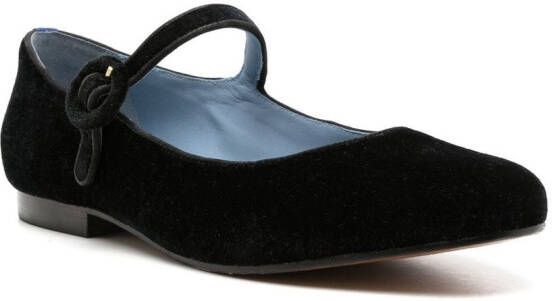 Blue Bird Shoes Fluwelen ballerina's Zwart