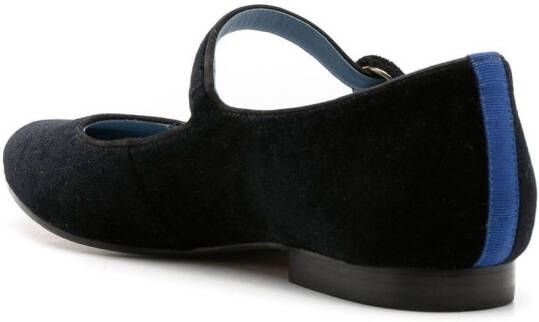 Blue Bird Shoes Fluwelen ballerina's Zwart