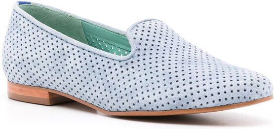 Blue Bird Shoes Geperforeerde loafers Blauw