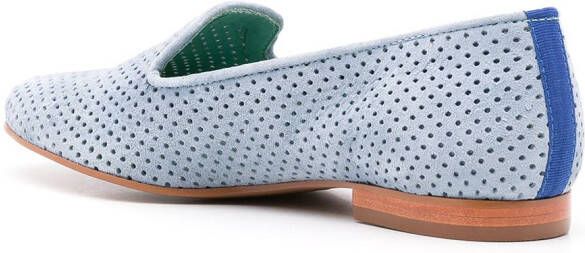 Blue Bird Shoes Geperforeerde loafers Blauw