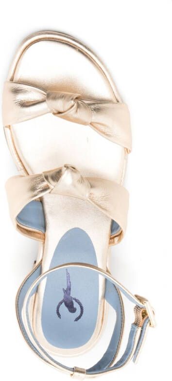 Blue Bird Shoes Sandalen met geknoopt detail Goud