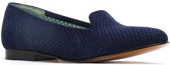 Blue Bird Shoes Suède loafers Blauw