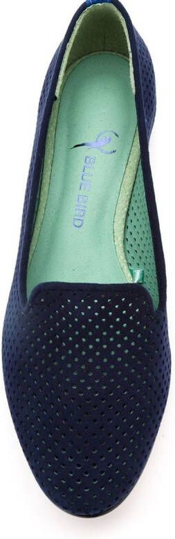 Blue Bird Shoes Suède loafers Blauw