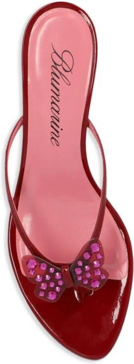 Blumarine 70mm sandalen met vlinder detail Rood