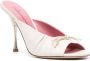 Blumarine Corner gesmockte leren muiltjes Beige - Thumbnail 2