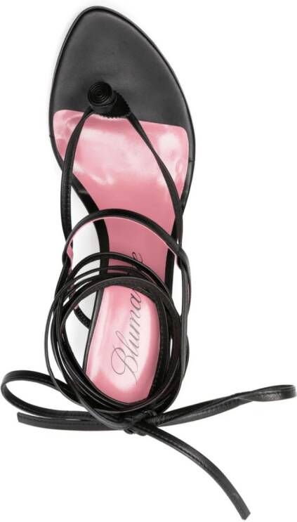 Blumarine Leren sandalen met veters Zwart