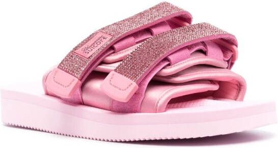 Blumarine Sandalen met logopatch Roze