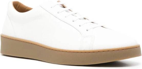 Boggi Milano Leren sneakers met textuur Wit