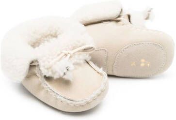 Bonpoint Babyschoentjes met lammy afwerking Beige