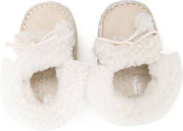 Bonpoint Babyschoentjes met lammy afwerking Beige