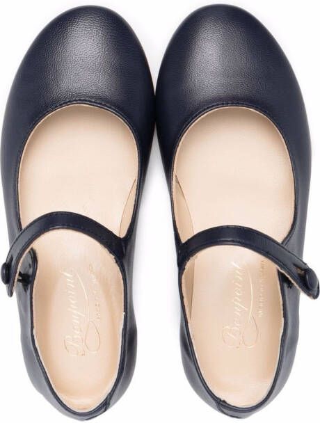 Bonpoint Ella leren ballerina's Blauw