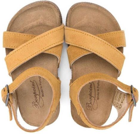 Bonpoint Sandalen met gekruiste bandjes Bruin