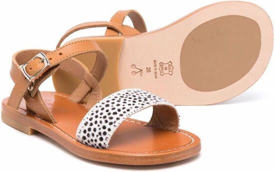 Bonpoint Sandalen met stippen Wit