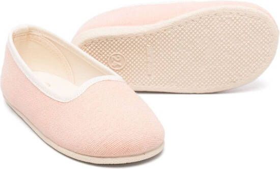 Bonpoint Tenise slippers met geborduurd logo Roze