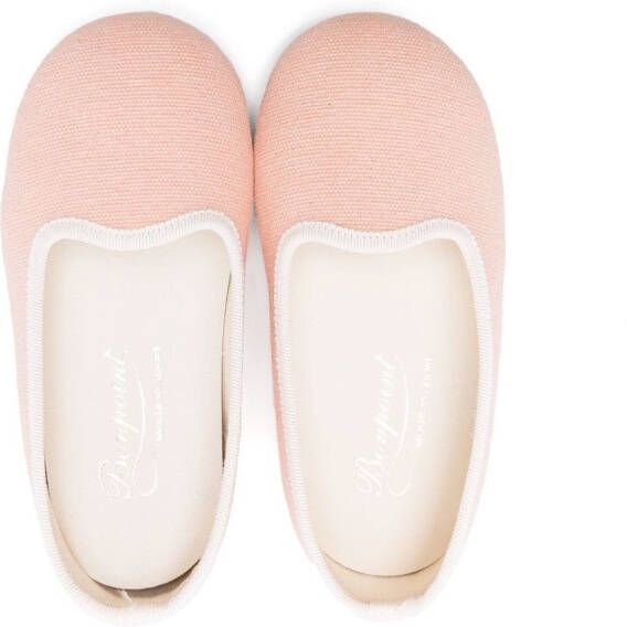 Bonpoint Tenise slippers met geborduurd logo Roze