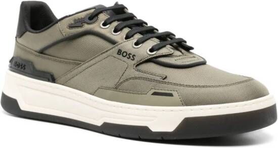 BOSS Baltimore sneakers met panelen Groen