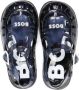 BOSS Kidswear Jelly sandalen met logo-reliëf Blauw - Thumbnail 3