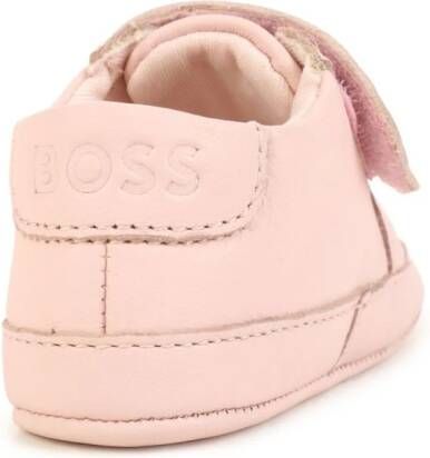 BOSS Kidswear Leren slippers Roze