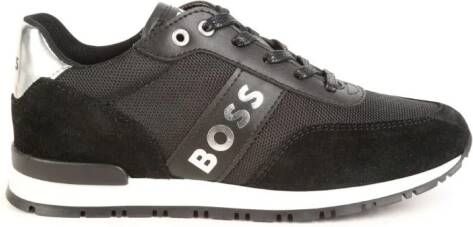 BOSS Kidswear Sneakers met logoprint Zwart