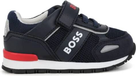 BOSS Kidswear Sneakers met logo Blauw