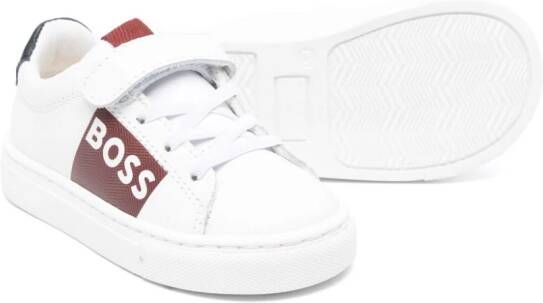 BOSS Kidswear Sneakers met logoprint Wit