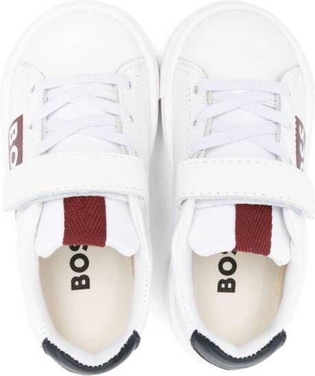 BOSS Kidswear Sneakers met logoprint Wit