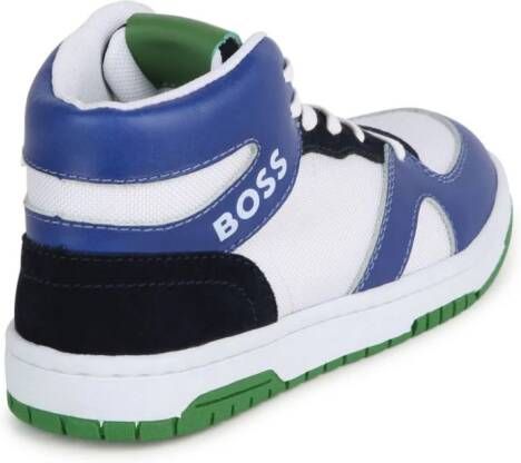 BOSS Kidswear Sneakers met colourblocking Wit