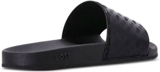 BOSS Slippers met monogramprint Zwart