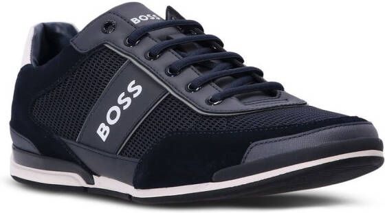 BOSS Sneakers met reflecterend logo Blauw