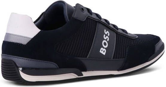 BOSS Sneakers met reflecterend logo Blauw