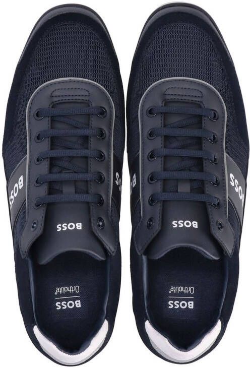 BOSS Sneakers met reflecterend logo Blauw