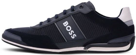 BOSS Sneakers met reflecterend logo Blauw