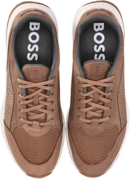 BOSS Sneakers met vlakken Bruin