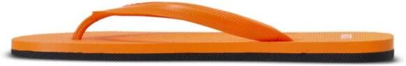 BOSS Teenslippers met logo-applicatie Oranje