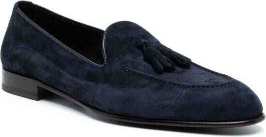 Brioni Appia suède loafers Blauw