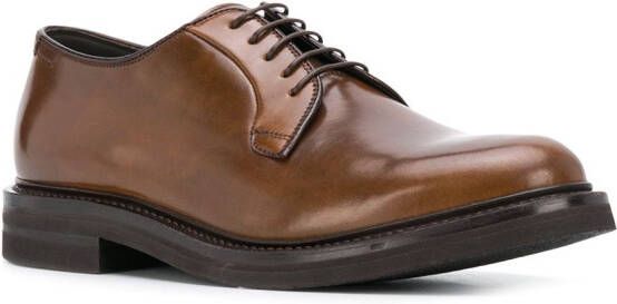 Brunello Cucinelli Cordovan derby schoenen Bruin