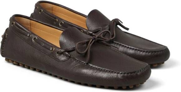 Brunello Cucinelli Driver leren loafers Bruin