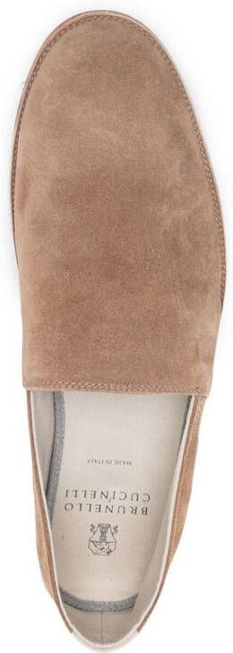 Brunello Cucinelli Espadrilles met logostreep Beige