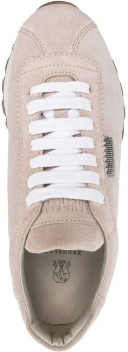 Brunello Cucinelli Leren sneakers Beige