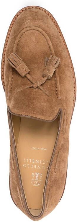 Brunello Cucinelli Loafers met kwastjes Bruin