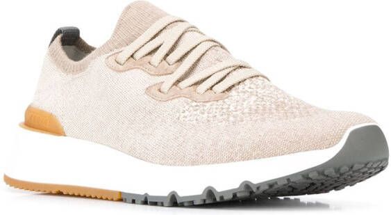 Brunello Cucinelli Low-top soksneakers Beige