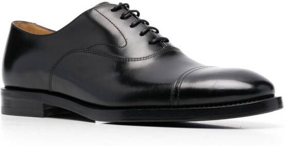 Brunello Cucinelli Oxford leren veterschoenen Zwart