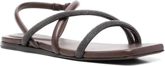 Brunello Cucinelli Sandalen met bandjes Bruin