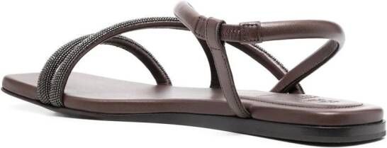 Brunello Cucinelli Sandalen met bandjes Bruin