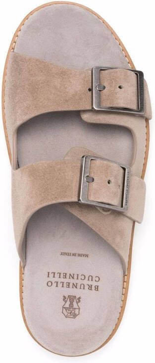 Brunello Cucinelli Sandalen met gesp Beige