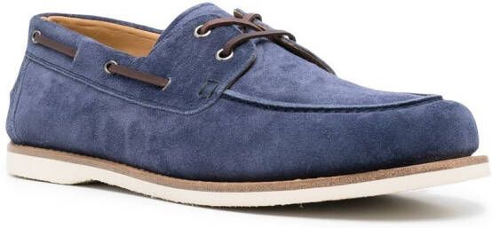 Brunello Cucinelli Suède bootschoenen Blauw